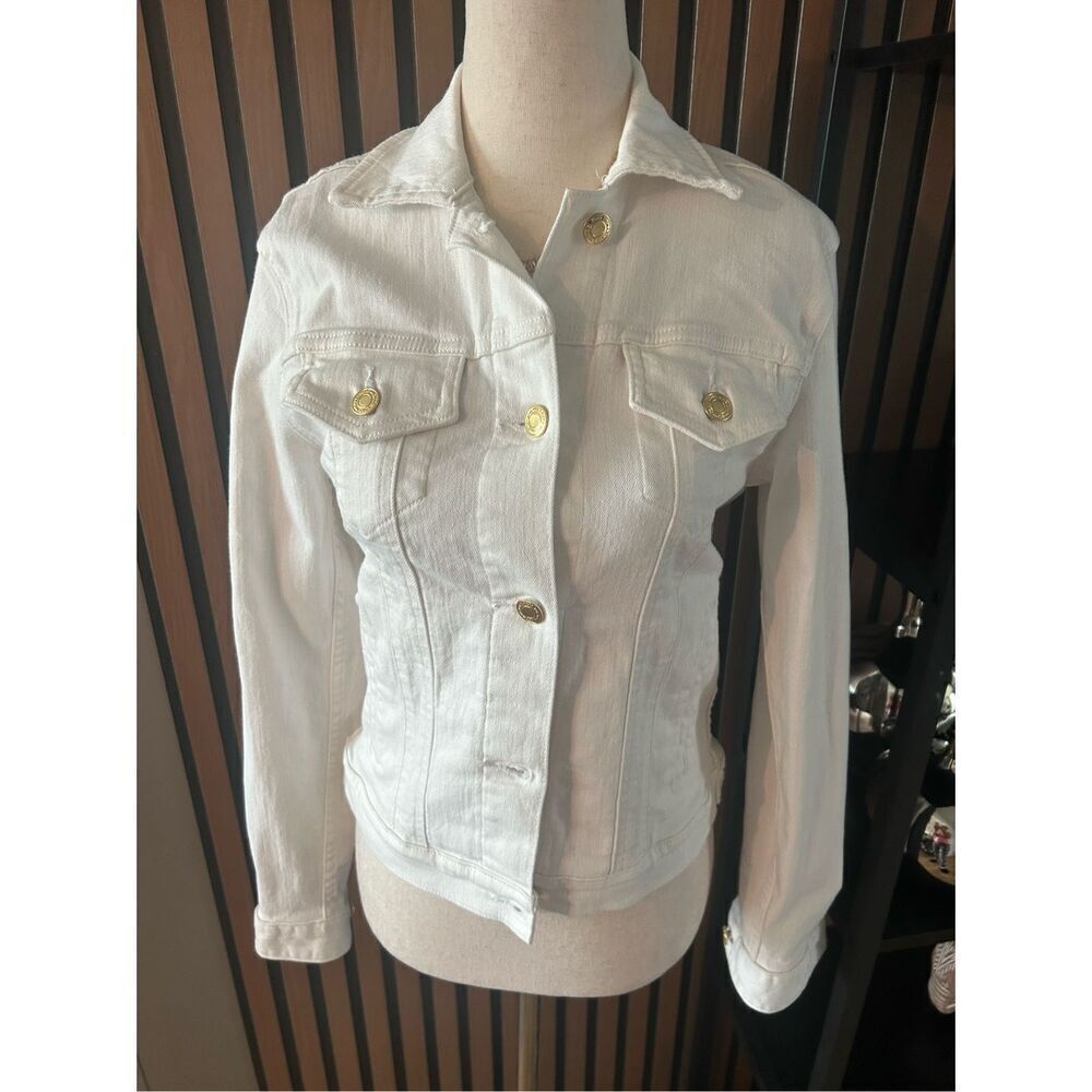 Michael kors white jean jacket size xs